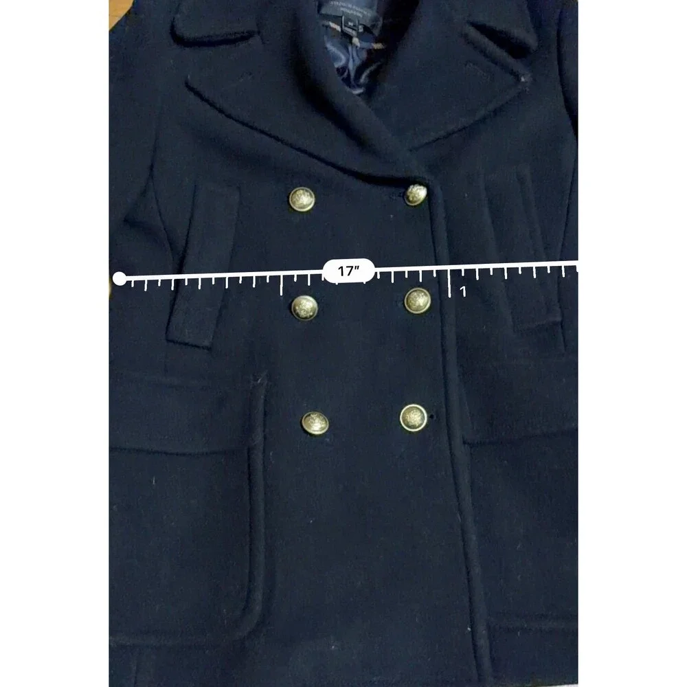 J.Crew Boys Stadium Cloth Peacoat Size 8T Black Wool Blend Nello Gori - Picture 7 of 14